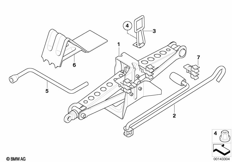 Boordgereedschap/Krik