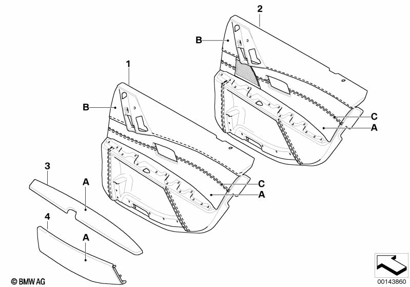 Individualdeurbekleding achter leder