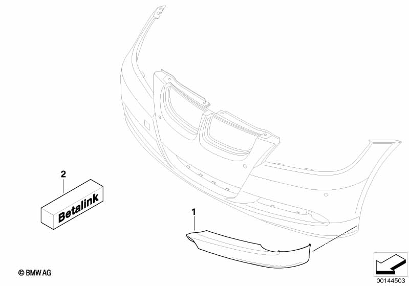 M Performance accenten voorbumper