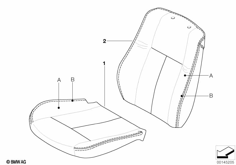 Indiv.bekleding, basisstoel, voor