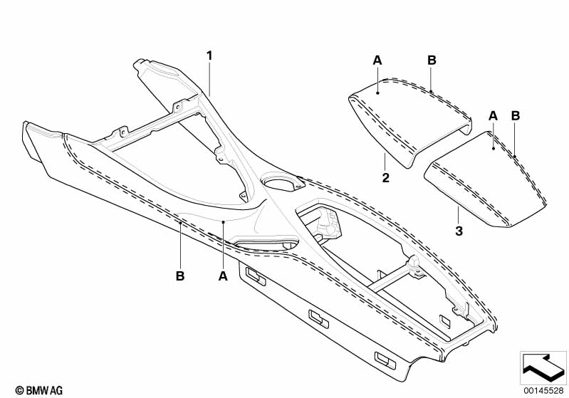 Individual middenconsole/Middarmsteun