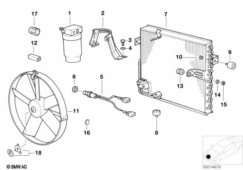 Kondensator/ventilator/droogfles