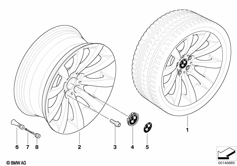 BMW wiel LM sterspaak 218