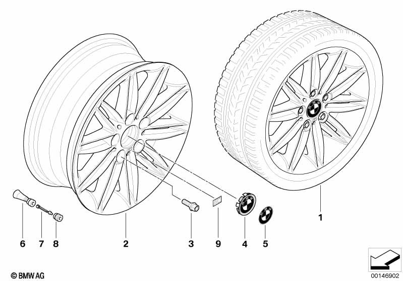 BMW LM velg M dubbele spaken 207