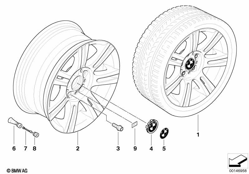 BMW LM velg M dubbele spaken 194