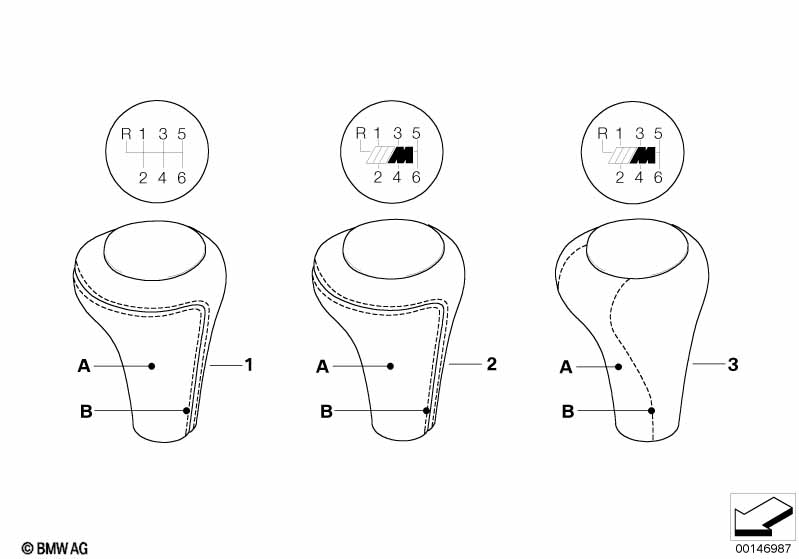 Individualschakelknop leren 6 versnell.