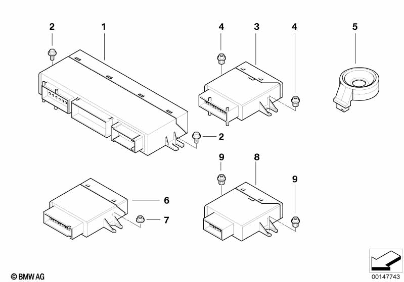 Karrosseriestuurtoestel.en modulen