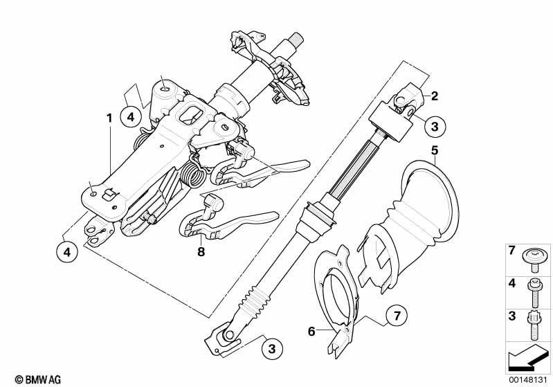 Stuurkolom manuaal verstelb./Aanbouwdele