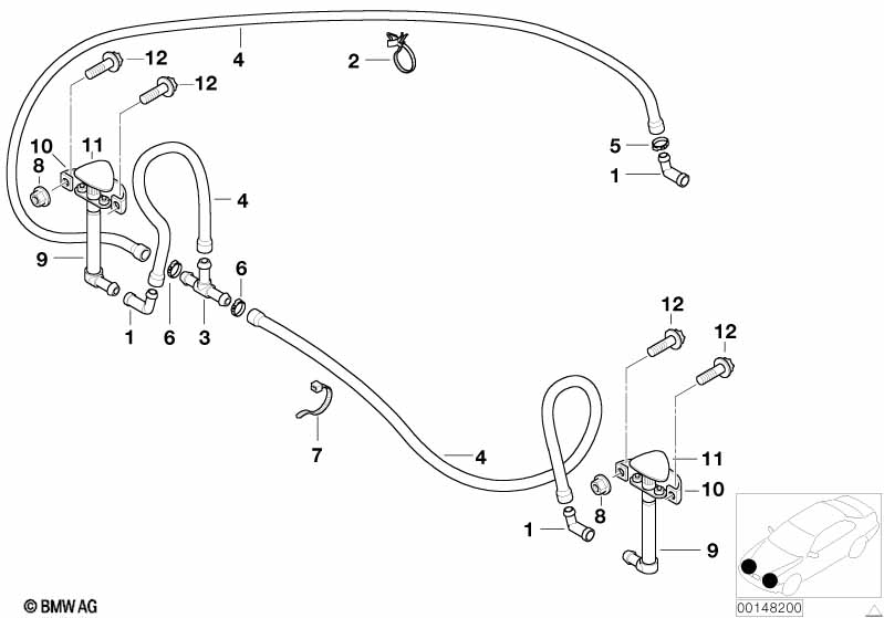 Onderdelen vir schijnwerperreiniging