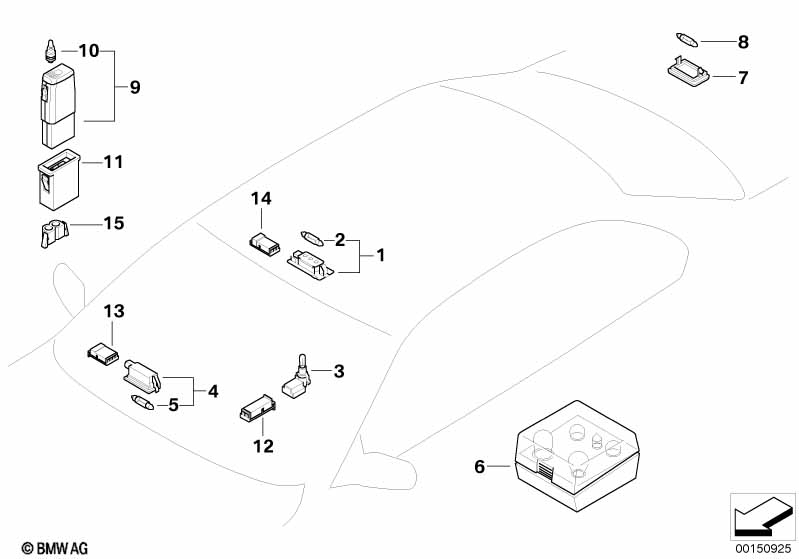 Diverse lichten/reservelampenbox