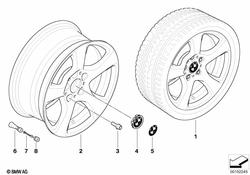 BMW LM wiel sterspaken 157