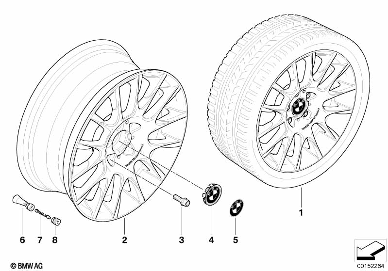 BMW wiel lichtmetaal radiale spaak 216