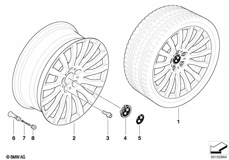 BMW LM-velg radiaalspaak 190