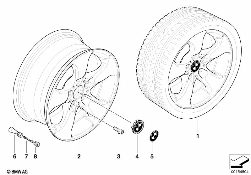 BMW wiel LM sterspaak 204