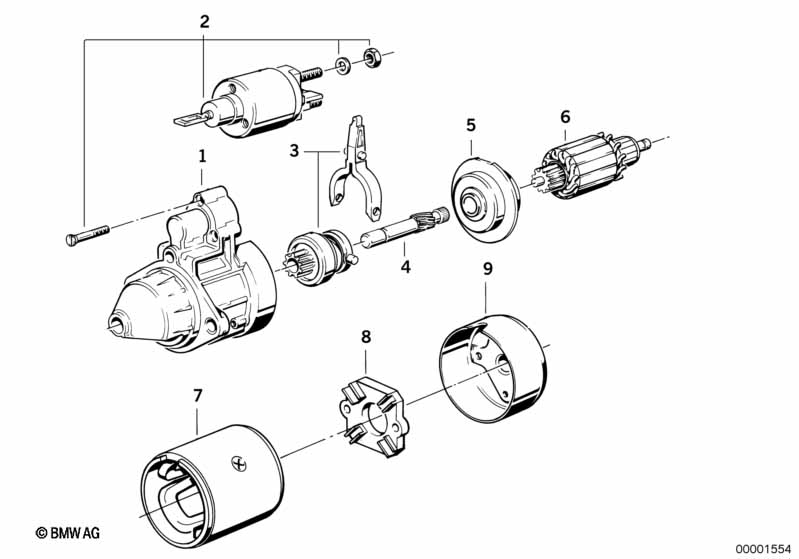 Startmotor onderdelen 2,2kw