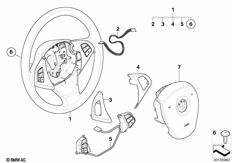 Stuurwiel airbag multifunctioneel