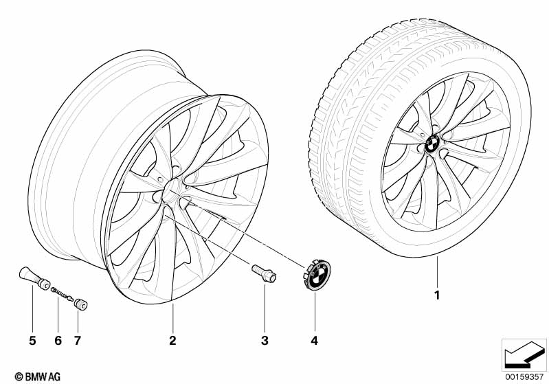 BMW lichtmetalen velg V-spaak 239