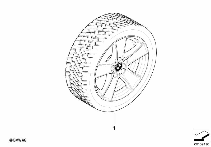 Compleet winterwiel sterspaak 209 - 18"