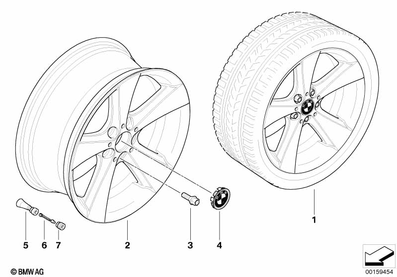 BMW LM-velg sterspaak 128 zonder PA337