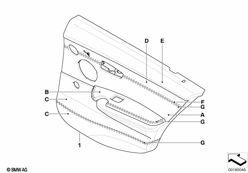 Indi.-portierbekleding leder achter