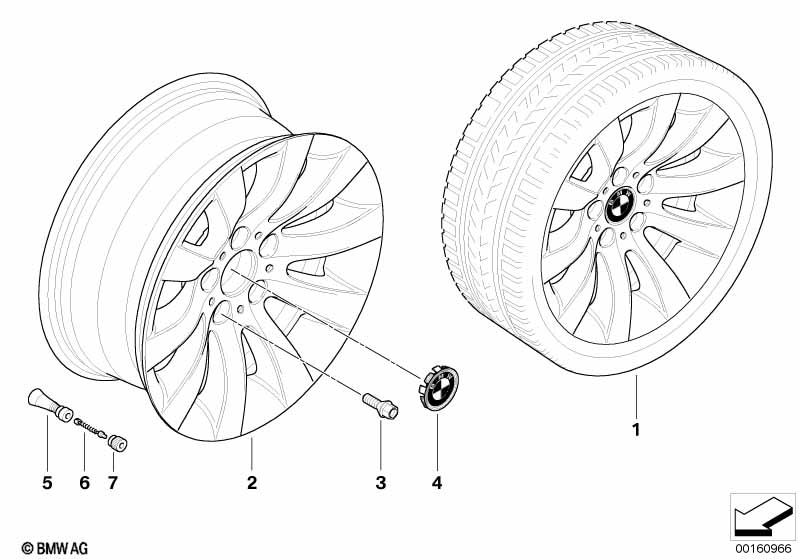 BMW LM wiel radiale spaak 244