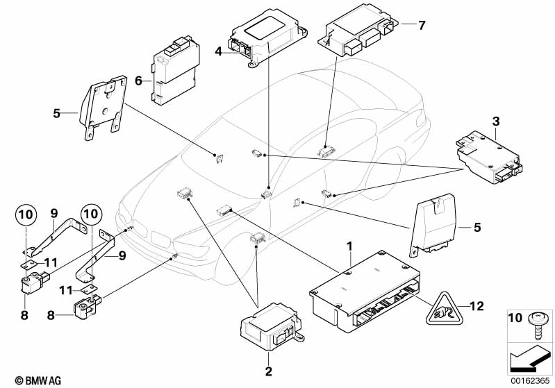 Elektro-onderdelen v airbag