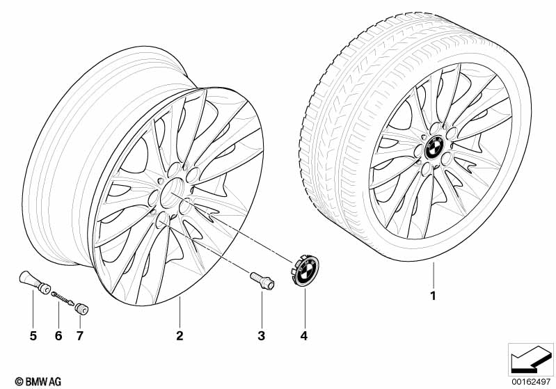 BMW lichtmetalen velg W-spaak 263