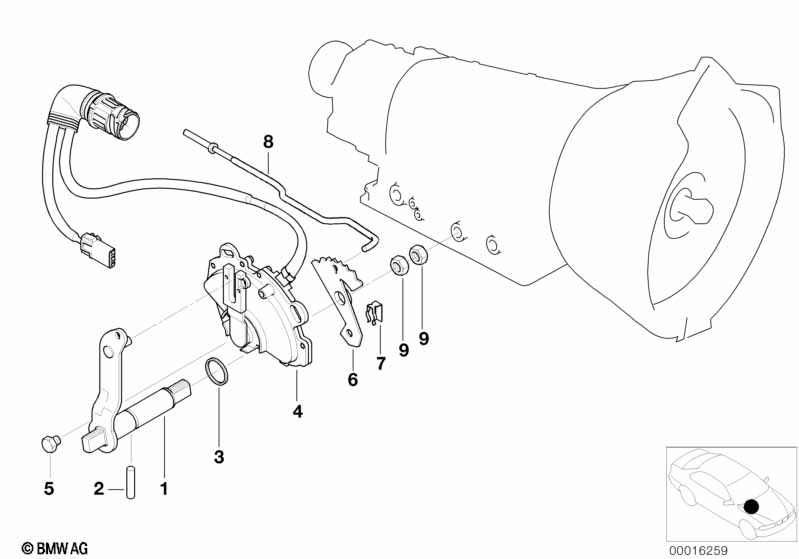 A5S300J Selector-as/Versnellingsschakel.