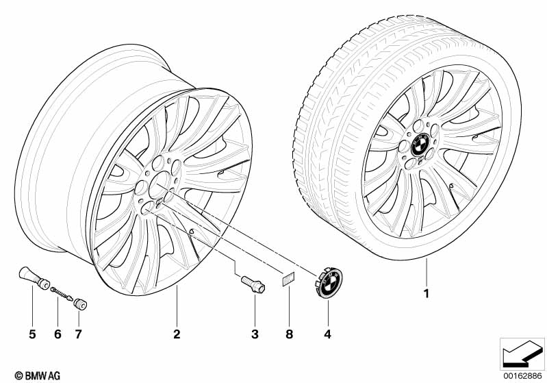 BMW lichtmetalen velg M, V-spaak 223