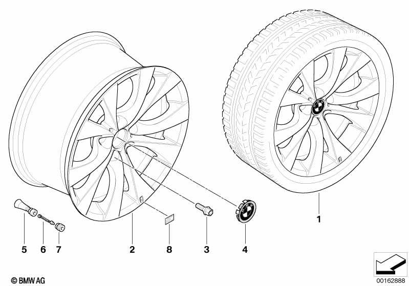 BMW lichtmetalen velg M, V-spaak 227