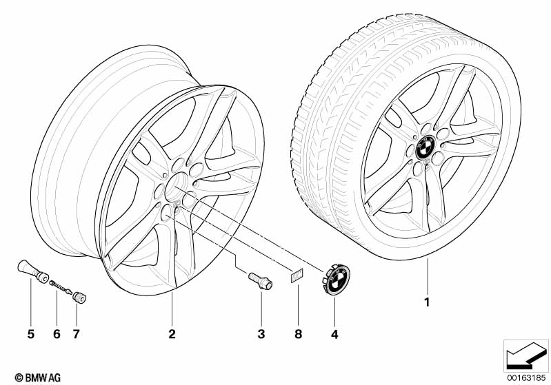 BMW LM velg M dubbele spaken 261