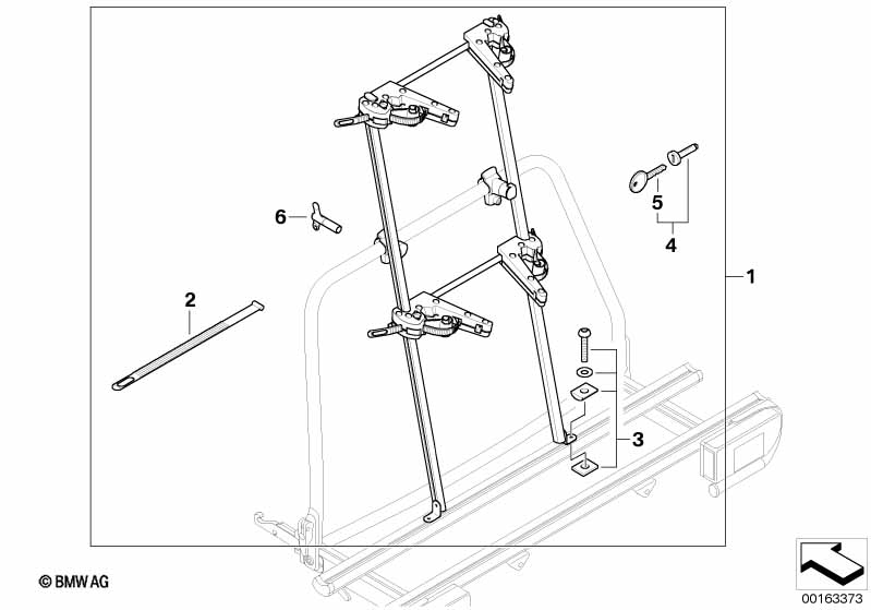 Achterdrager ski/snowboardsteun