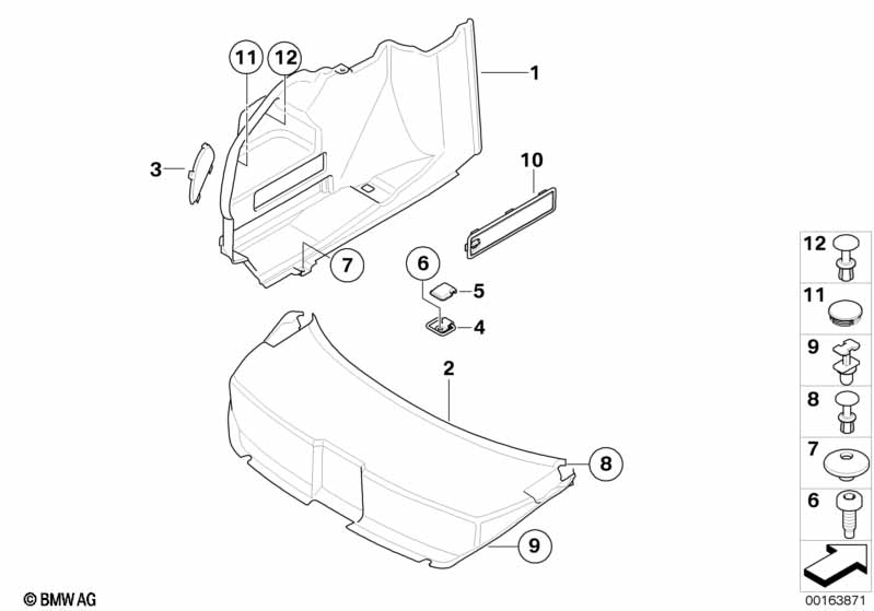 Bekleding kofferruimte-achterklep