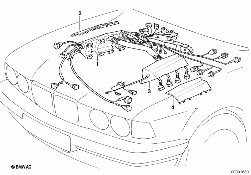 Afdekking motor kabelboom