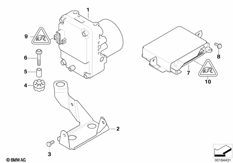 ABS hydroaggreg./stuurtoestel/bevestigng