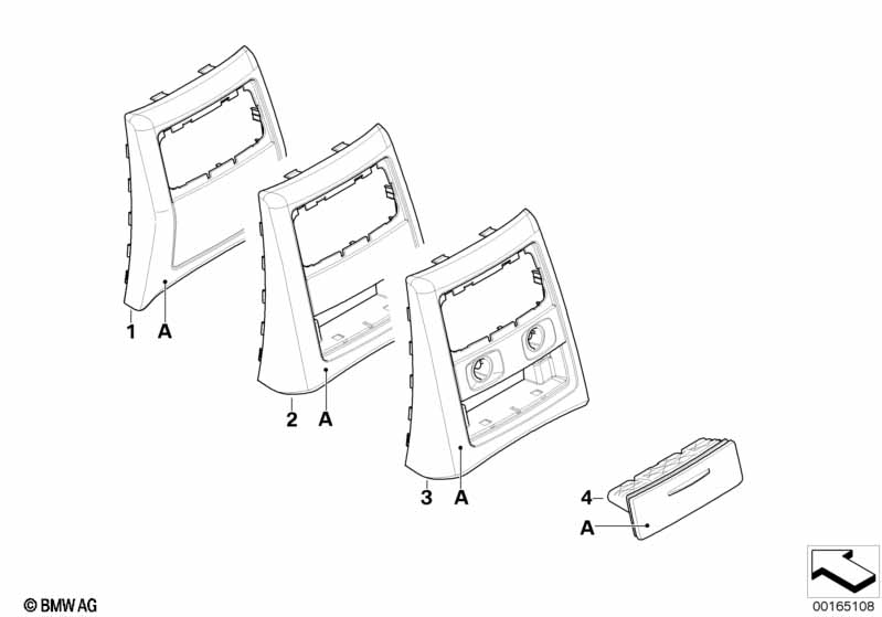 Individual-middenconsole panelen achter