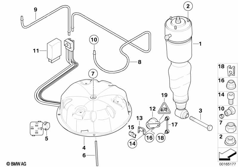 Niveauregelsysteem luchtveerelem./sensor