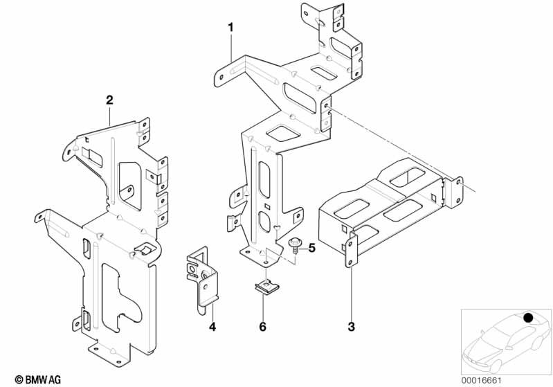 Navigatiesysteem bevestigingsonderdelen