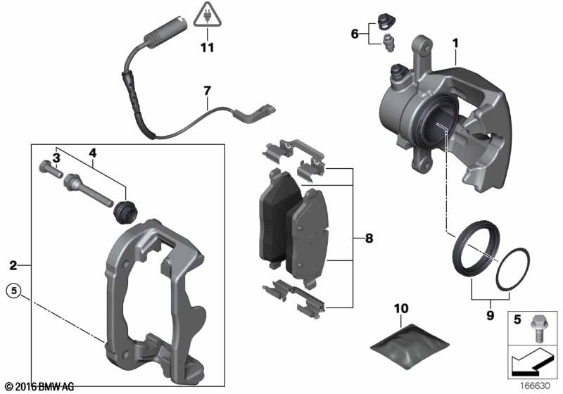 Remvoeringsensor achterrem