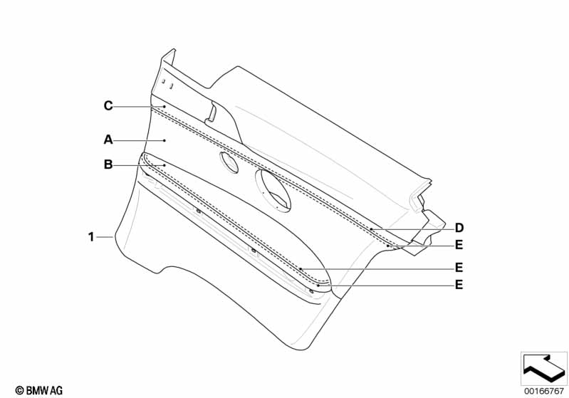 Indi. zijbekleding leder, KA 335