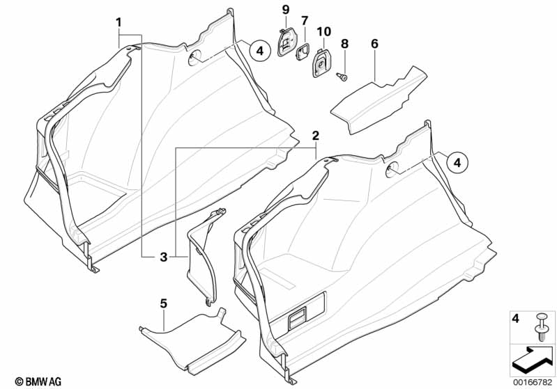 Bekleding bagagekoffer links