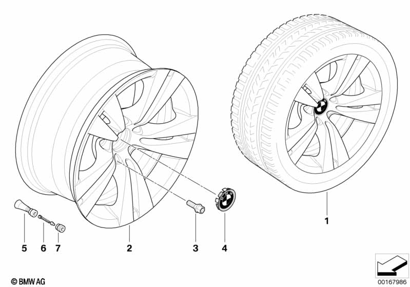 BMW velg lichtmetaal dubbelspaak 278