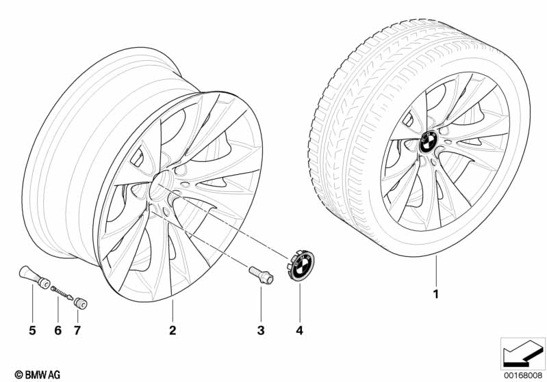 BMW velg lichtmetaal V-spaak 277