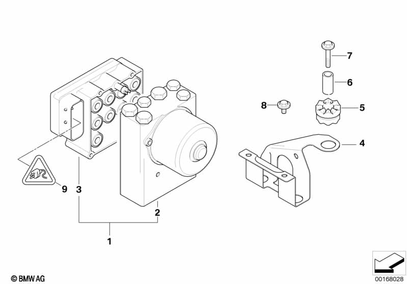 ABS hydroaggreg./stuurtoestel/bevestigng