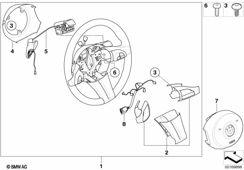 Sportstuurwiel airbag multif./ paddels