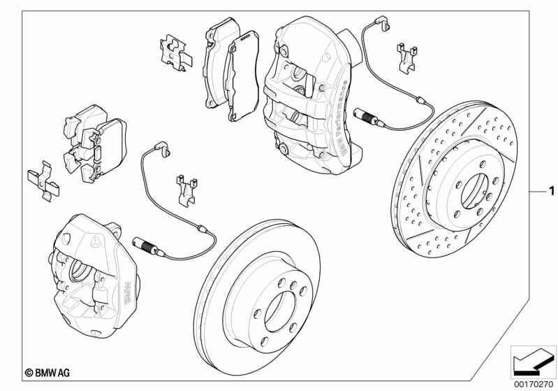 Set BMW Performance-rem voor/achter