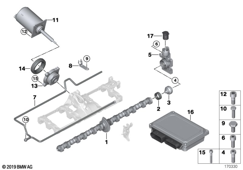 Kleptiming excentriekas stelmotor