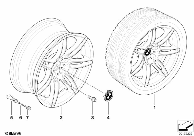 BMW lichtmetaal velg dubbelspaak 288