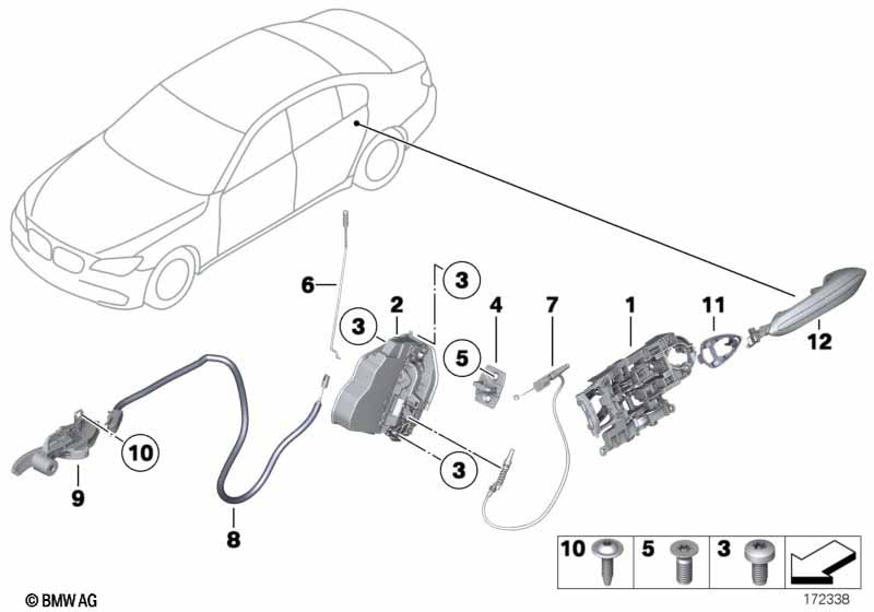 Sluitsysteem portier achter