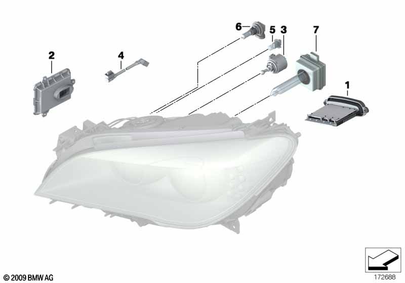 Koplamp elektronisch onderdelen / lampen